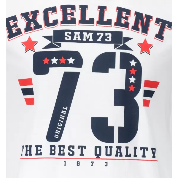  Pánské triko s krátkým rukávem SAM 73 MT 762 BÍLÁ 