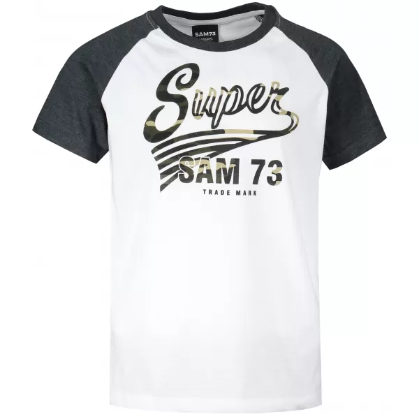  Chlapecké triko s krátkým rukávem SAM 73 BT 541 BÍLÁ 