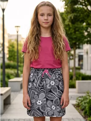 Dívčí sukně SAM 73 SUMMER GZ 523 TMAVĚ ŠEDÁ