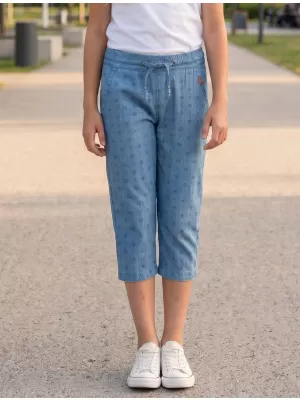 Dívčí 3/4 kalhoty SAM 73 GS 523 SVĚTLÝ DENIM