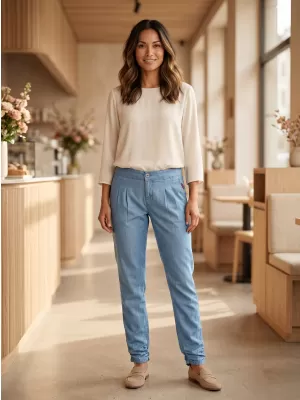 Dámské kalhoty SAM 73 WK 755 SVĚTLÝ DENIM