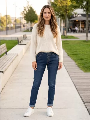 Dámské kalhoty SAM 73 WK 753 TMAVÝ DENIM