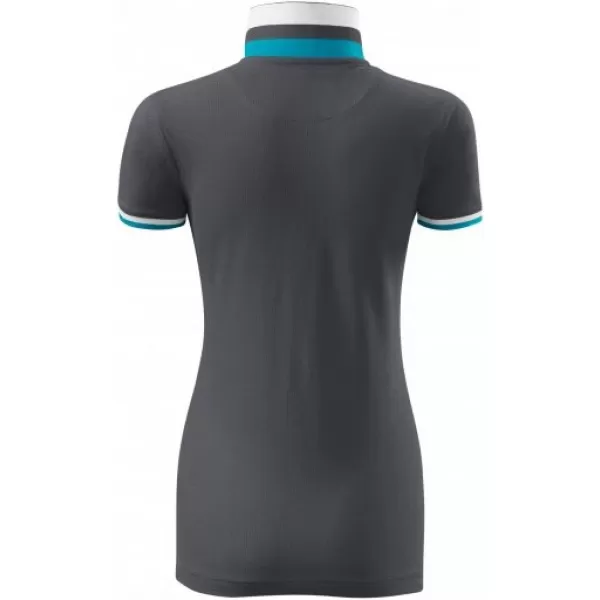  Dámské triko s límečkem MALFINI PREMIUM COLLAR UP 257 LIGHT ANTHRACITE 
