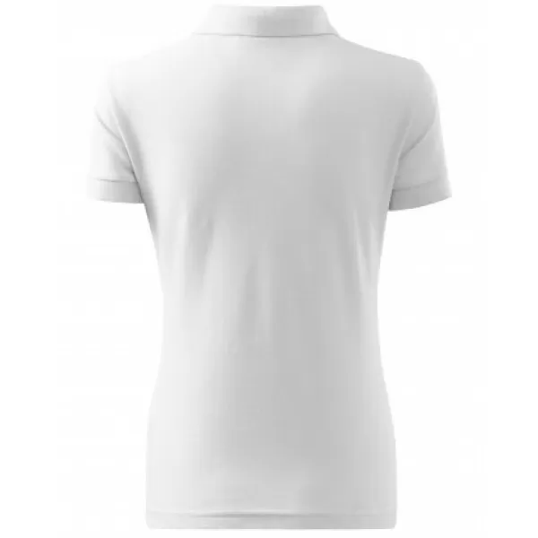  Dámské triko s límečkem MALFINI COTTON 213 BÍLÁ 