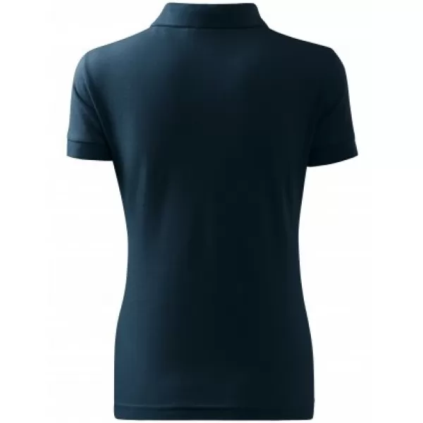  Dámské triko s límečkem MALFINI COTTON 213 NÁMOŘNÍ MODRÁ 