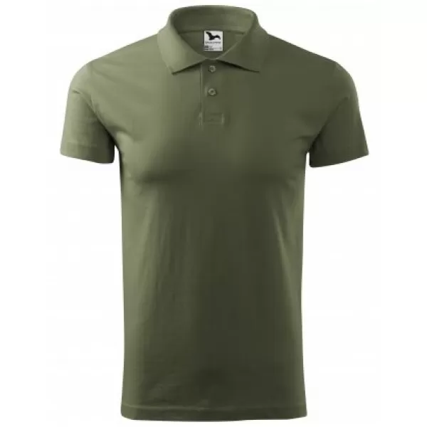  Pánské triko s límečkem MALFINI SINGLE J. 202 KHAKI 