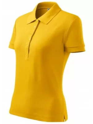 Dámské triko s límečkem MALFINI COTTON 213 ŽLUTÁ