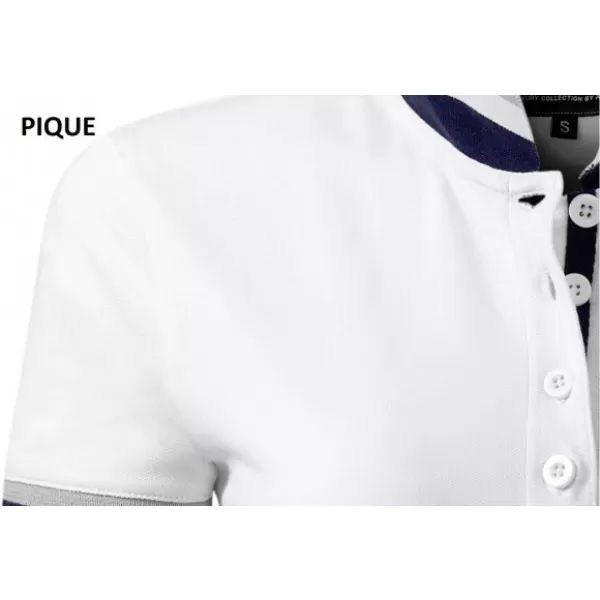  Pánské triko s límečkem MALFINI PREMIUM COLLAR UP 256 BÍLÁ 