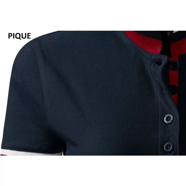  Dámské triko s límečkem MALFINI PREMIUM COLLAR UP 257 DARK NAVY 