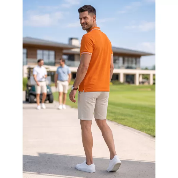  Pánské triko s límečkem MALFINI URBAN 219 ORANŽOVÁ 