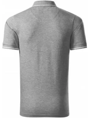 Pánské triko s límečkem MALFINI PREMIUM PERFECTION PLAIN 251 TMAVĚ ŠEDÝ MELÍR