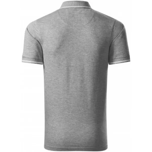  Pánské triko s límečkem MALFINI PREMIUM PERFECTION PLAIN 251 TMAVĚ ŠEDÝ MELÍR 