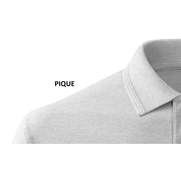  Dámské triko s límečkem MALFINI COTTON 213 SVĚTLE ŠEDÝ MELÍR 