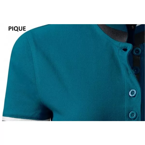  Pánské triko s límečkem MALFINI PREMIUM COLLAR UP 256 PETROLEJOVÁ 