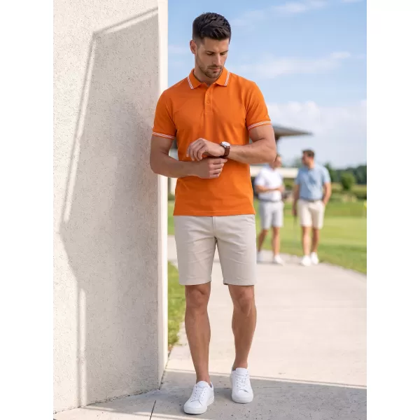  Pánské triko s límečkem MALFINI URBAN 219 ORANŽOVÁ 