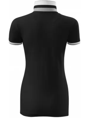 Dámské triko s límečkem MALFINI PREMIUM COLLAR UP 257 ČERNÁ