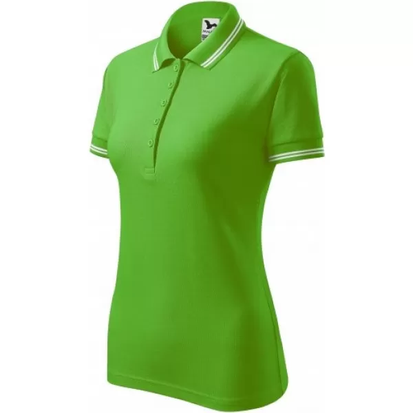  Dámské triko s límečkem MALFINI URBAN 220 APPLE GREEN 