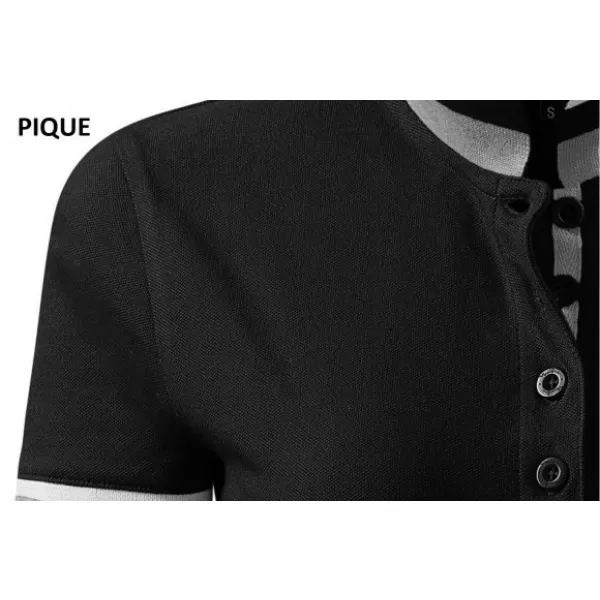  Dámské triko s límečkem MALFINI PREMIUM COLLAR UP 257 ČERNÁ 