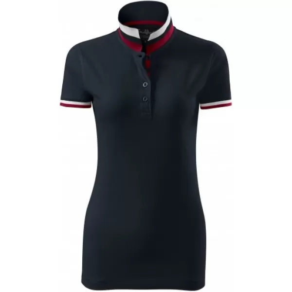  Dámské triko s límečkem MALFINI PREMIUM COLLAR UP 257 DARK NAVY 