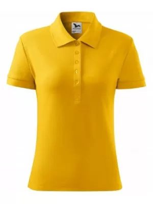 Dámské triko s límečkem MALFINI COTTON 213 ŽLUTÁ