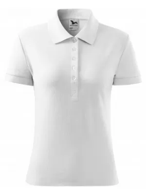 Dámské triko s límečkem MALFINI COTTON 213 BÍLÁ