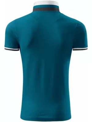 Pánské triko s límečkem MALFINI PREMIUM COLLAR UP 256 PETROLEJOVÁ