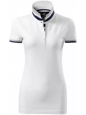 Dámské triko s límečkem MALFINI PREMIUM COLLAR UP 257 BÍLÁ