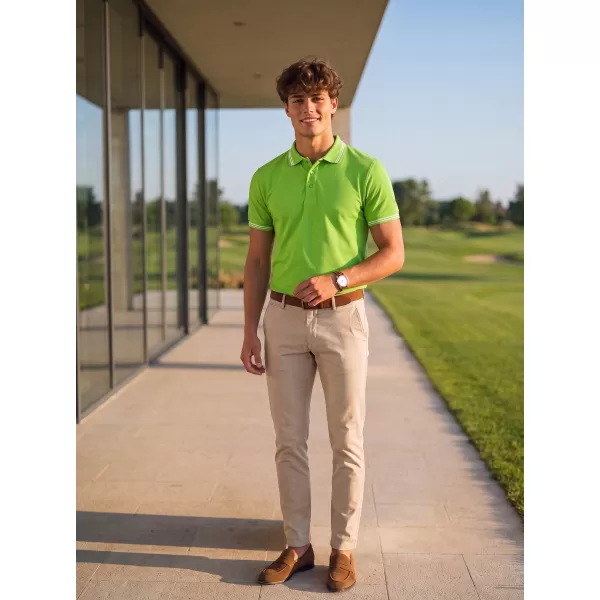  Pánské triko s límečkem MALFINI URBAN 219 APPLE GREEN 