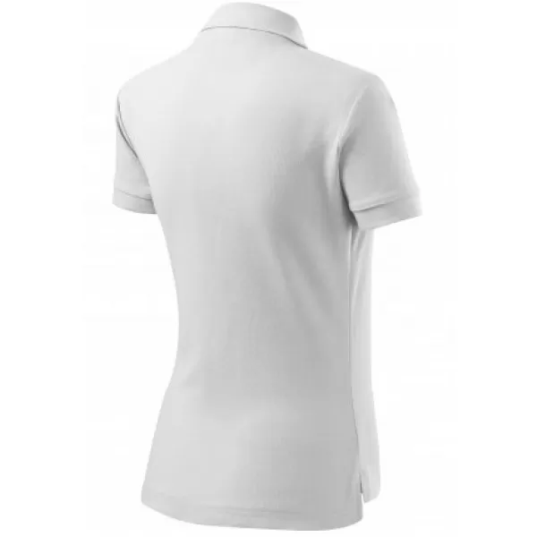  Dámské triko s límečkem MALFINI COTTON 213 BÍLÁ 