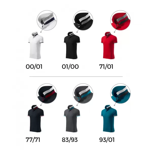  Pánské triko s límečkem MALFINI PREMIUM COLLAR UP 256 ČERNÁ 