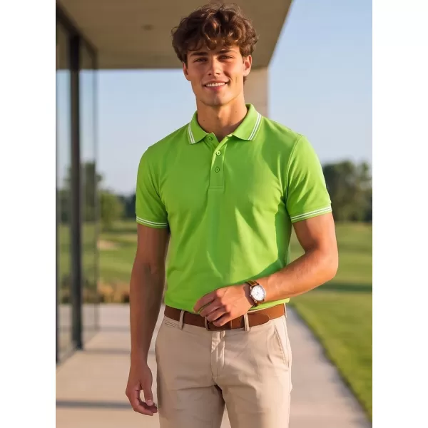  Pánské triko s límečkem MALFINI URBAN 219 APPLE GREEN 