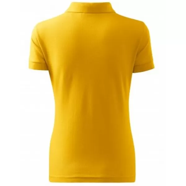  Dámské triko s límečkem MALFINI COTTON 213 ŽLUTÁ 
