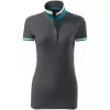 Dámské triko s límečkem MALFINI PREMIUM COLLAR UP 257 LIGHT ANTHRACITE