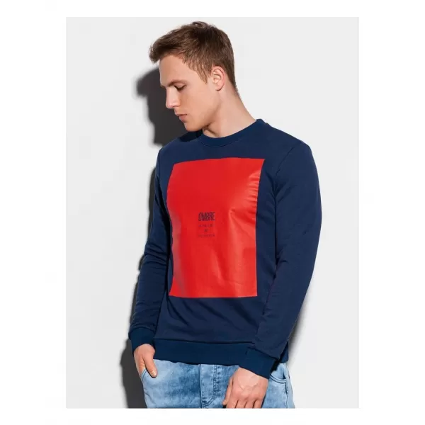  Pánská mikina OMBRE AB1045 NAVY 