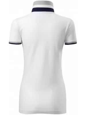 Dámské triko s límečkem MALFINI PREMIUM COLLAR UP 257 BÍLÁ