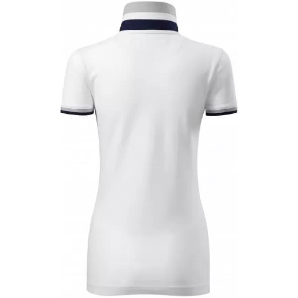  Dámské triko s límečkem MALFINI PREMIUM COLLAR UP 257 BÍLÁ 