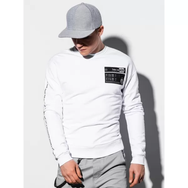  Pánská mikina OMBRE AB1046 WHITE 