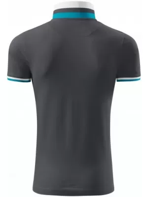 Pánské triko s límečkem MALFINI PREMIUM COLLAR UP 256 LIGHT ANTHRACITE