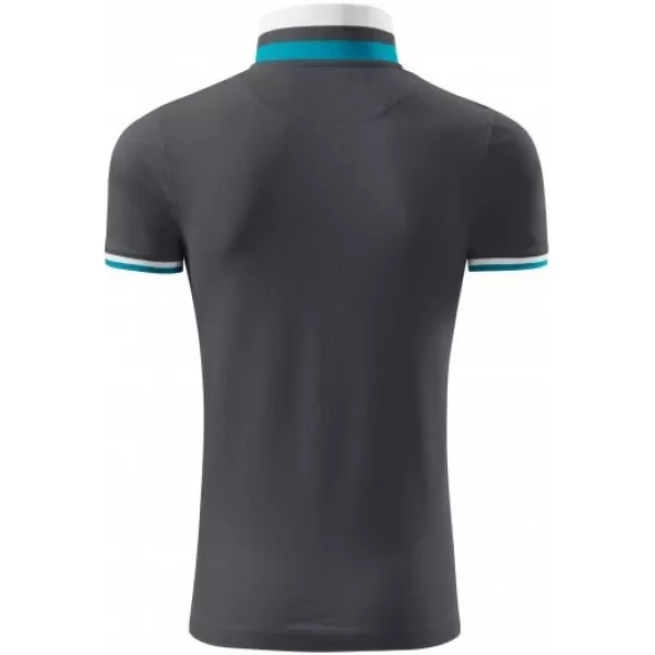  Pánské triko s límečkem MALFINI PREMIUM COLLAR UP 256 LIGHT ANTHRACITE 