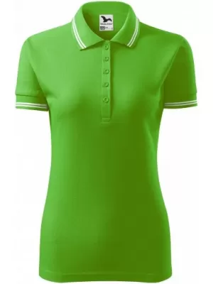 Dámské triko s límečkem MALFINI URBAN 220 APPLE GREEN