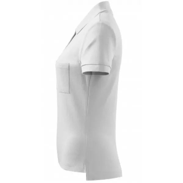  Dámské triko s límečkem MALFINI COTTON 213 BÍLÁ 