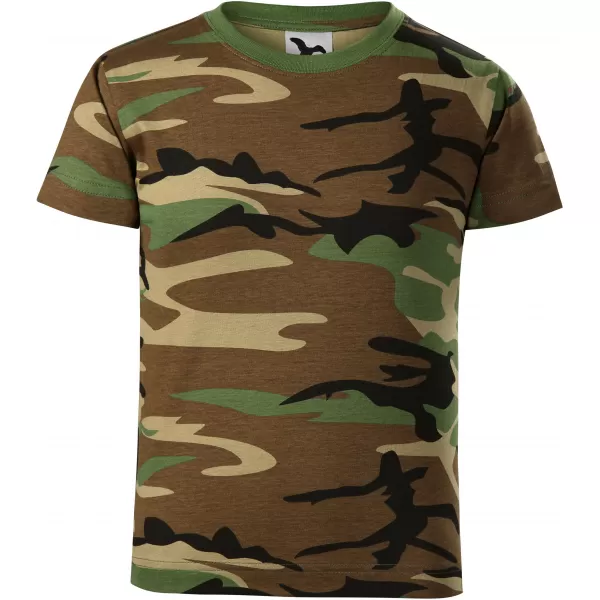  Dětské triko MALFINI CAMOUFLAGE 149 CAMOUFLAGE BROWN 