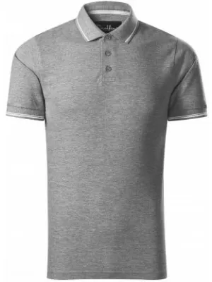 Pánské triko s límečkem MALFINI PREMIUM PERFECTION PLAIN 251 TMAVĚ ŠEDÝ MELÍR