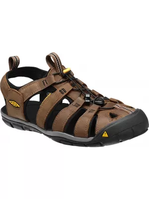 Pánské sandále KEEN CLEARWATER CNX LEATHER M DARK EARTH/BLACK