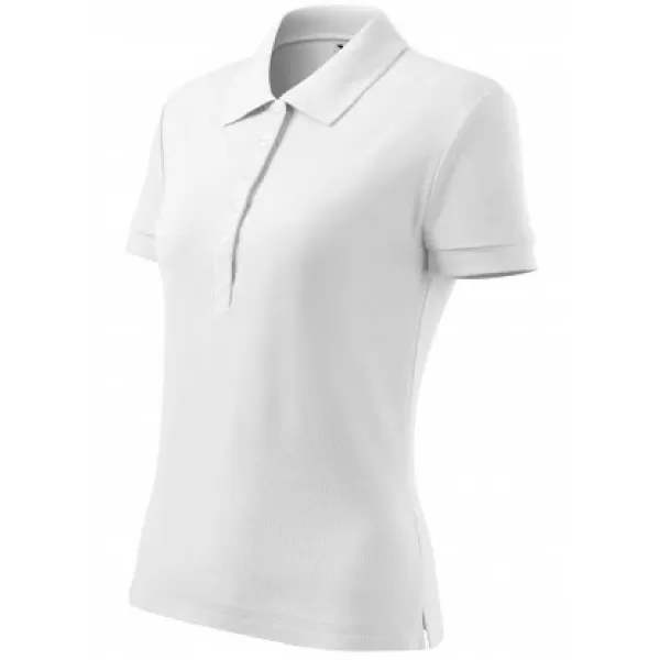  Dámské triko s límečkem MALFINI COTTON 213 BÍLÁ 