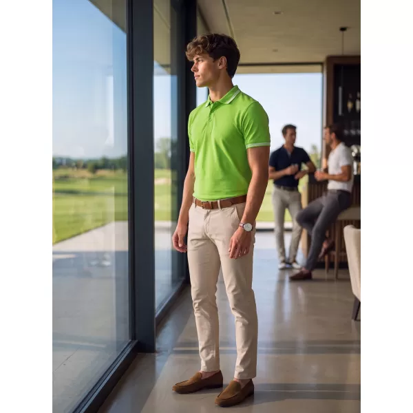  Pánské triko s límečkem MALFINI URBAN 219 APPLE GREEN 