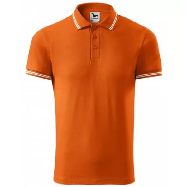  Pánské triko s límečkem MALFINI URBAN 219 ORANŽOVÁ 