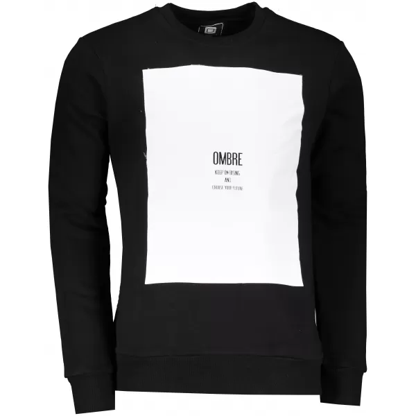  Pánská mikina OMBRE AB1045 BLACK 