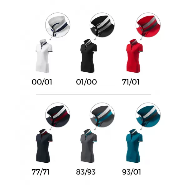  Dámské triko s límečkem MALFINI PREMIUM COLLAR UP 257 LIGHT ANTHRACITE 