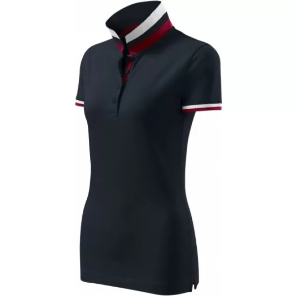  Dámské triko s límečkem MALFINI PREMIUM COLLAR UP 257 DARK NAVY 
